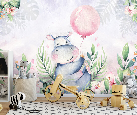 Hippo Photo Wall Mural 13638P8