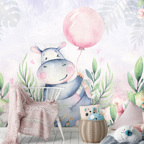 Hippo Photo Wall Mural 13638P8