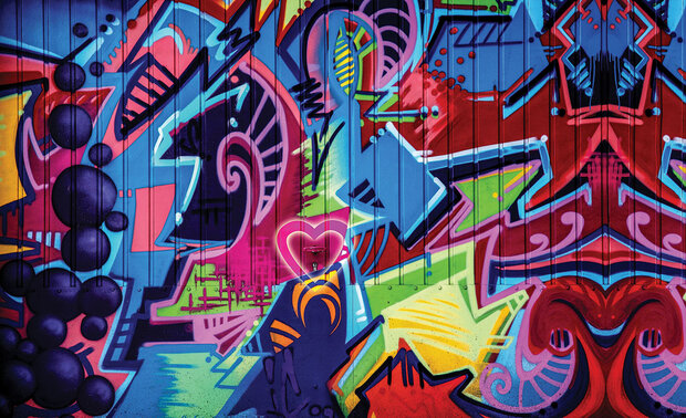 Graffiti Photo Wallpaper Mural 1508P8