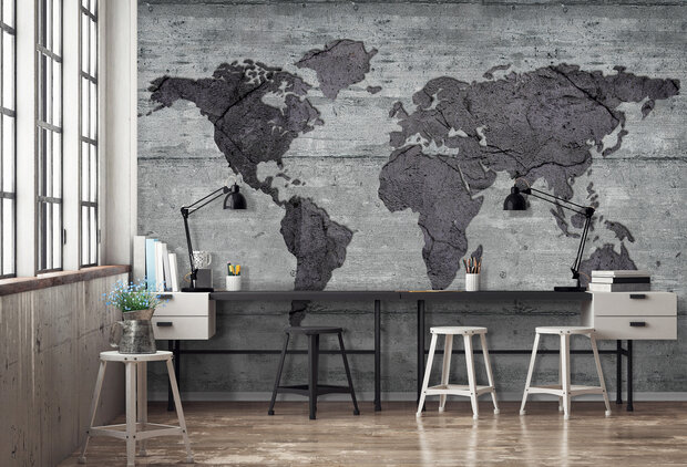 World Map Photo Wall Mural 2854P8