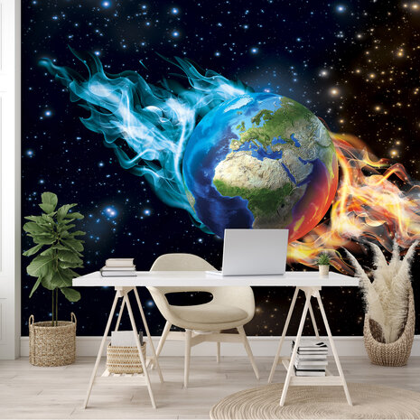 World Map Photo Wall Mural 3749P8