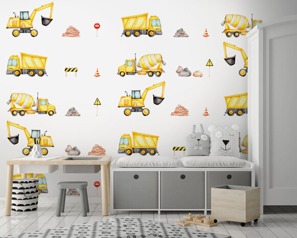 Trucks &amp; Machines Wall Mural 14347