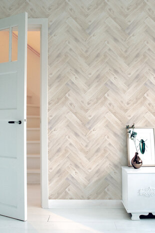 KEK Amsterdam Oak Herringbone White WP.371