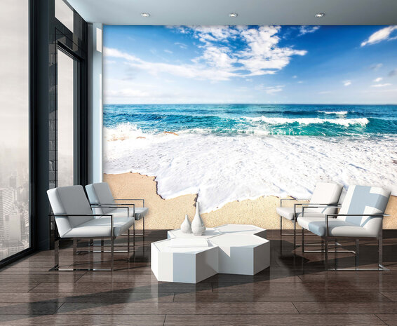 Photo Wall Mural Beach waves 10218P8