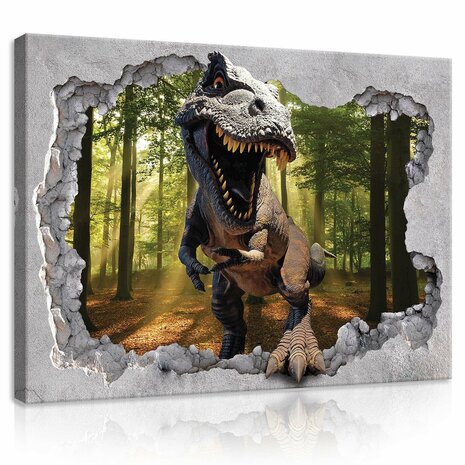 Hole -Dinosaur Canvas Schilderij PP11034O1