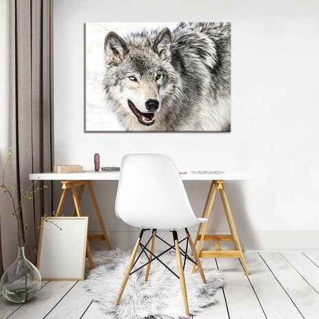 Snow Wolf Canvas Schilderij PP20307O1