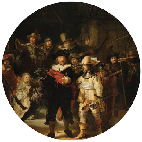 The Night Watch Rijksmuseum Circle Mural SK576VEZ