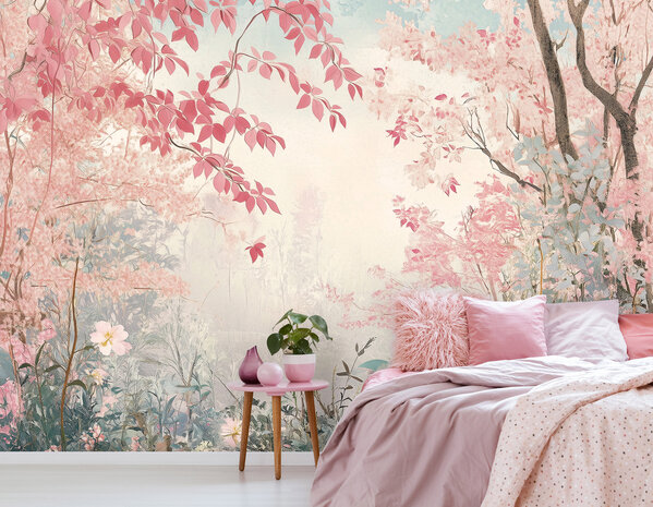 Bos Roze Fotobehang 15594