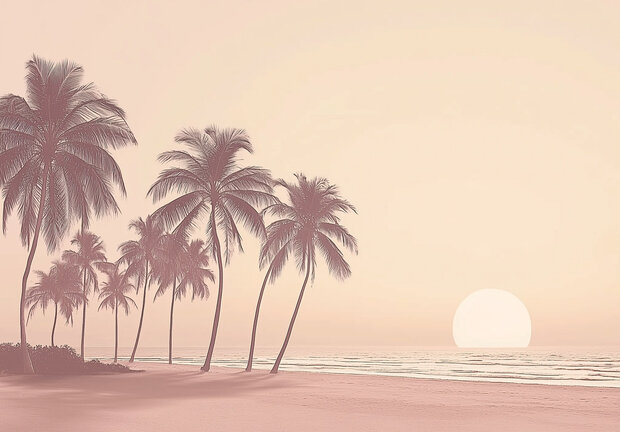 Palmbomen Zonsondergang Fotobehang 15573