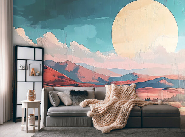 Pastel Landschap Fotobehang 15558