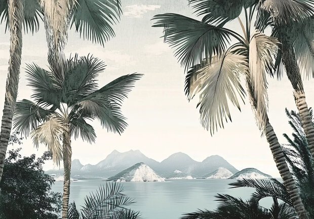 Palmbomen Eiland Fotobehang 15519