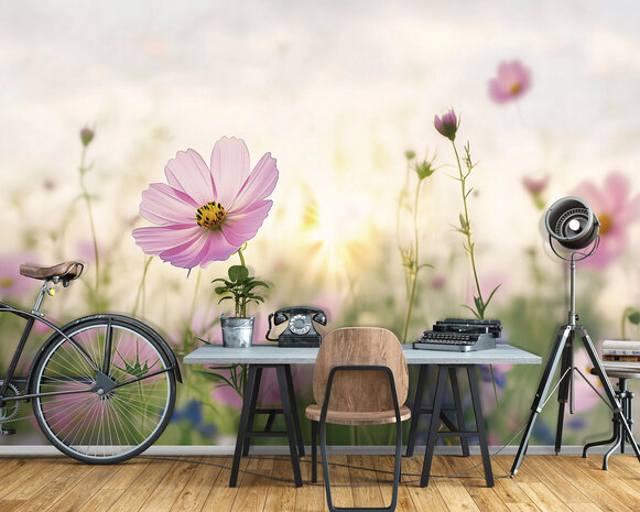 Bloemen in de wei Fotobehang 15585