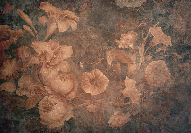 Vintage Bloemen Rozen Fotobehang 14557