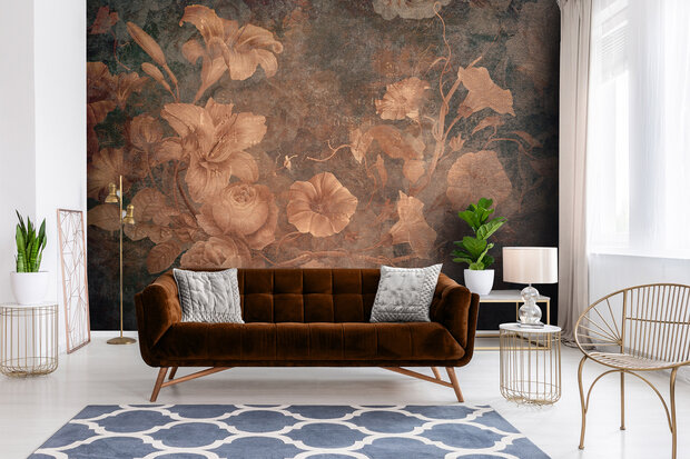 Vintage Bloemen Rozen Fotobehang 14557