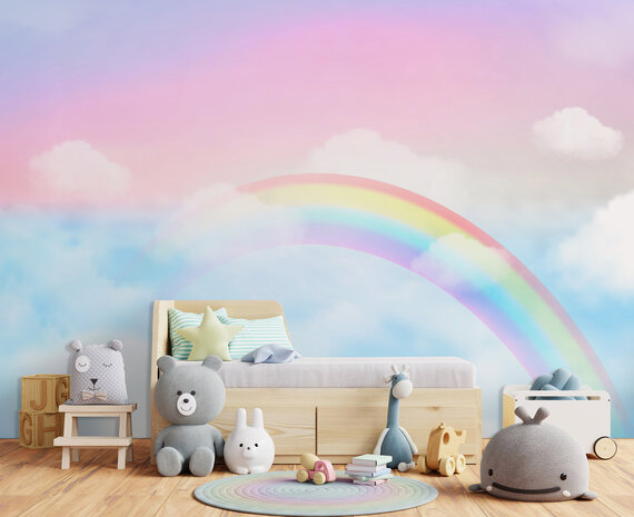 Regenboog Wolken Fotobehang 14416