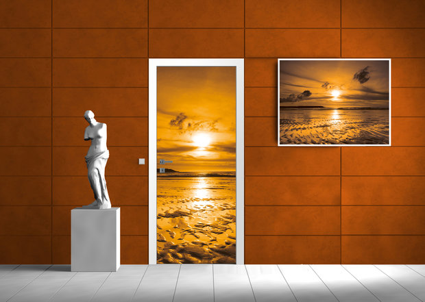 Sea Beach Sand Landscape Door Mural Photo Wallpaper 261VET