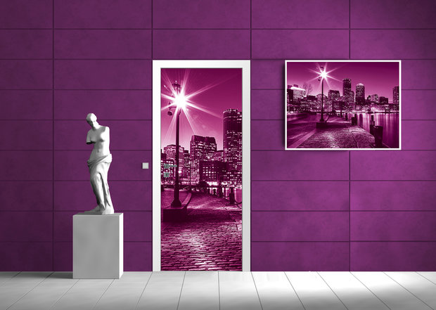 City Urban Door Mural Photo Wallpaper 284VET