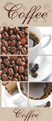 Coffee Beans and Cups Collage Door Mural Photo Wallpaper 114VET