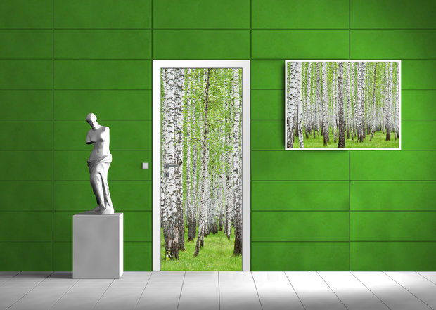 Forest Wood Landscape Trees Door Mural Photo Wallpaper 157VET