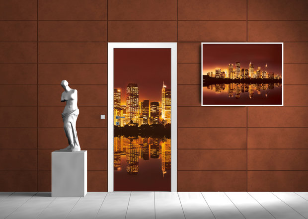 City Urban Door Mural Photo Wallpaper 219VET