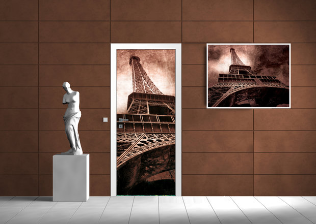 Eiffel Tower Paris City Urban Door Mural Photo Wallpaper 223VET