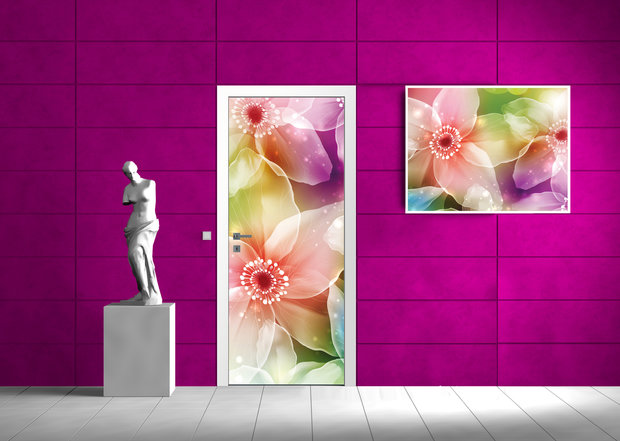 Flowers Flower Floral Door Mural Photo Wallpaper 421VET