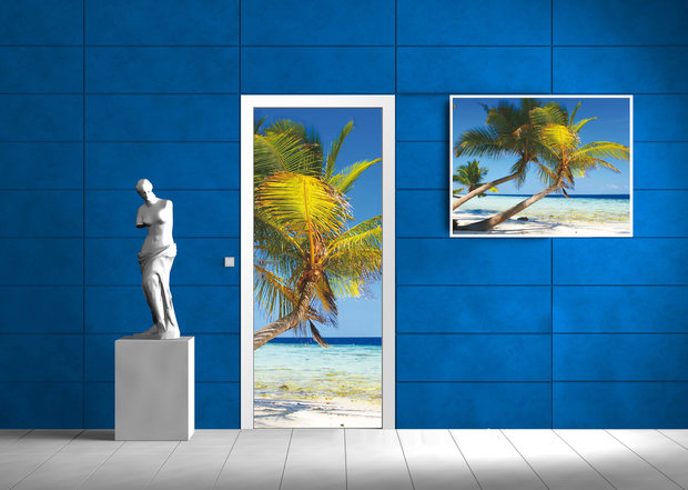 Tropical Sea Sand Beach Art Deurposter Fotobehang 8-005VET
