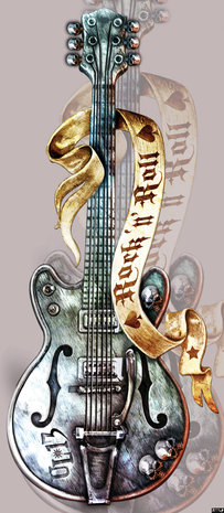 Guitars Rock Heavy Metal Door Mural Photo Wallpaper 1081VET