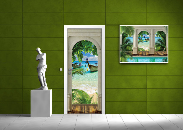 Sea Beach Sand Landscape Door Mural Photo Wallpaper 1525VET