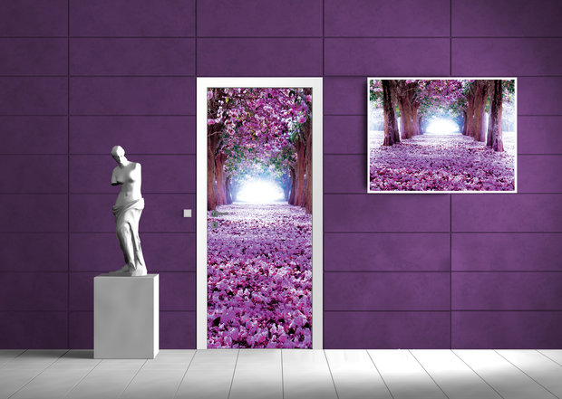 Purple Avenue Door Mural Photo Wallpaper 2379VET
