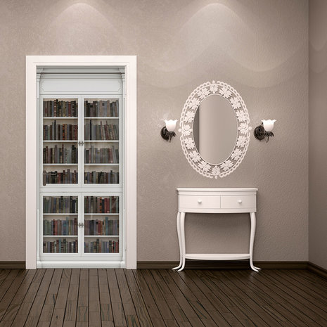 Library Full of Books Door Mural Photo Wallpaper 3689VET