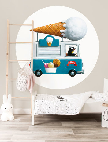 KEK Wallpaper Circle Ice cream Truck CK-039 (Free Glue Included!)
