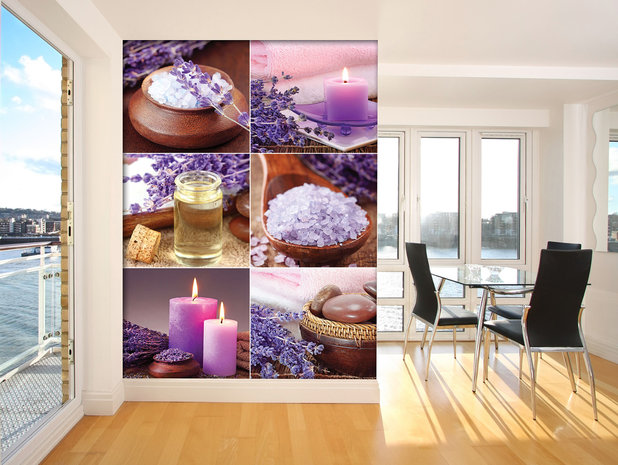 Lavender Collage Photo Wall Mural 10451VEA