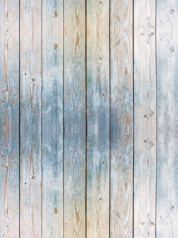 Blue Wooden Planks Photo Wall Mural 10670VEA