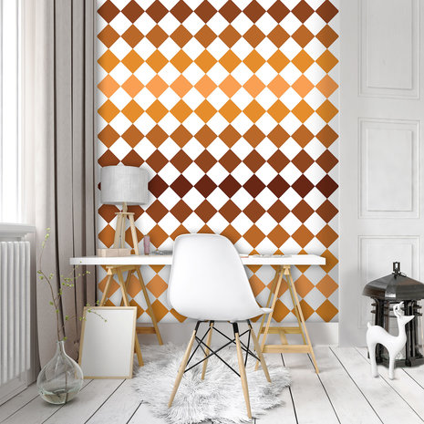 Brown Tiles Mosaic Photo Wall Mural 10698VEA