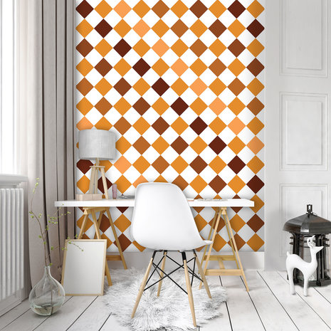 Brown Tiles Mosaic Photo Wall Mural 10699VEA