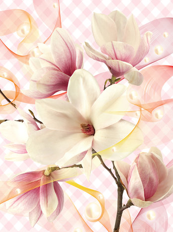 Delicate Magnolia Photo Wall Mural 10124VEA