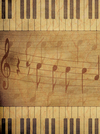 Vintage Music Notes Photo Wall Mural 10681VEA