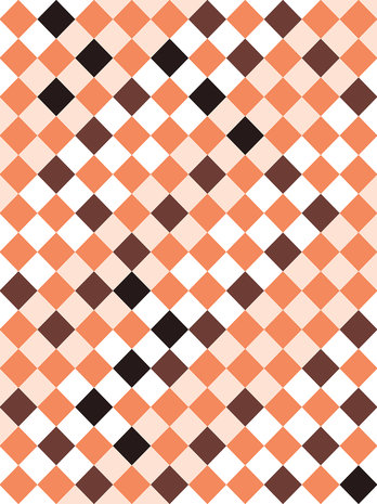 Orange Tiles Mosaic Photo Wall Mural 10712VEA