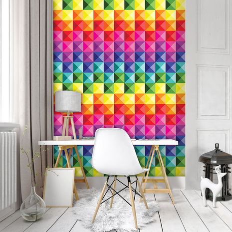 Colourful Blocks Photo Wall Mural 10721VEA