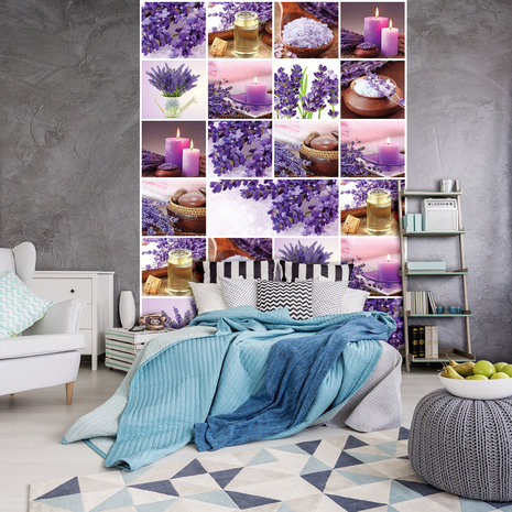 Lavender Collage Photo Wall Mural 10450VEA