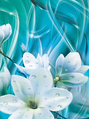Dew on Flowers Photo Wall Mural 10569VEA