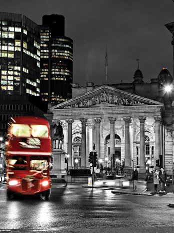 Red Double Decker in London Photo Wall Mural 10241VEA