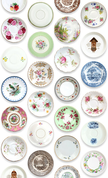 Studio Ditte Porselein Kleurrijke schotels