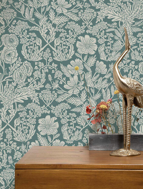 KEK Floor Rieder wallpaper blue (2 sheets) FR-001 (Free Glue Included!)