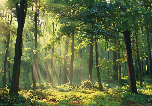 Bos Zonneschijn Fotobehang 15449