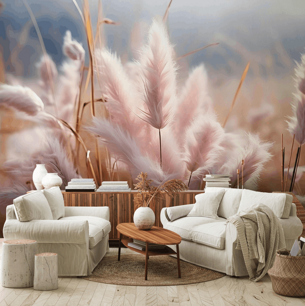 Boho Pampas Grass Wall Mural 14777