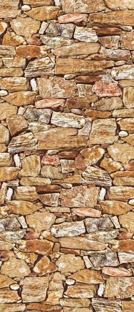Stone Wall Rock Door Mural Photo Wallpaper 243VET