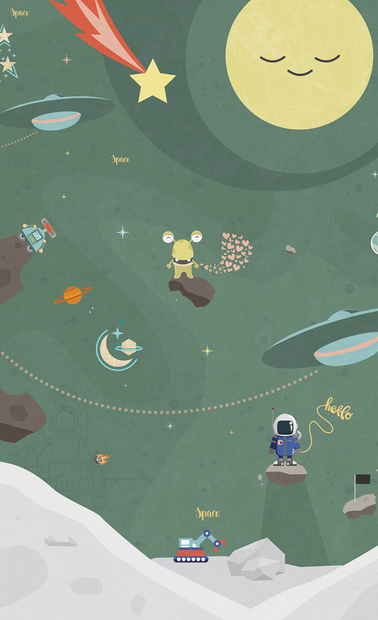 BN Wallcoverings #Smalltalk 30805 #S Space adventures 1