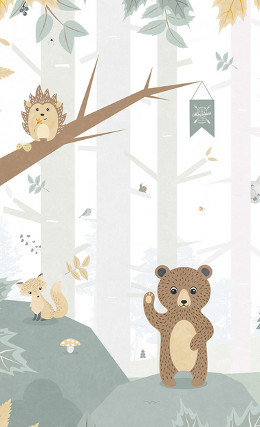 BN Wallcoverings #Smalltalk 30809 Forest animals 1 large